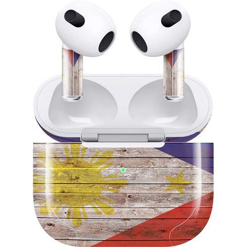 Philippines Flag Dark Wood Apple AirPods (3rd Gen 2021) Skin
