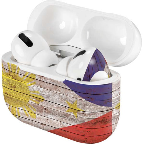 Philippines Flag Dark Wood Apple AirPods Pro Skin