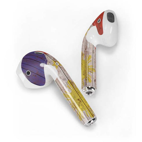 Philippines Flag Dark Wood Apple AirPods Skin
