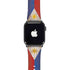 Philippines Flag Dark Wood Apple Watch Band 42-44mm