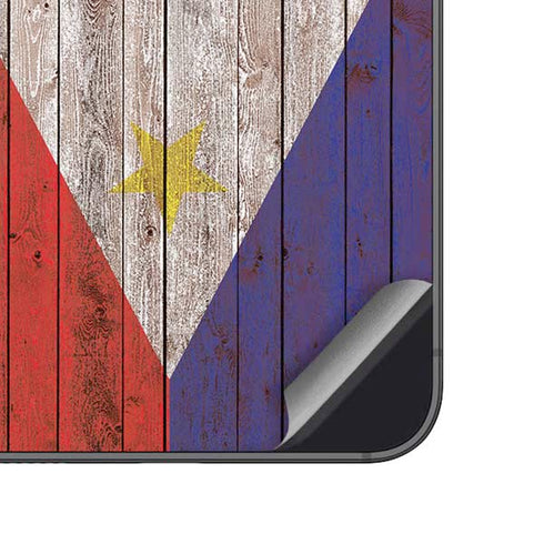 Philippines Flag Dark Wood Galaxy A14 5G Skin