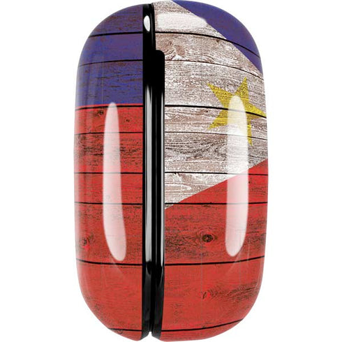 Philippines Flag Dark Wood Galaxy Buds Live Skin