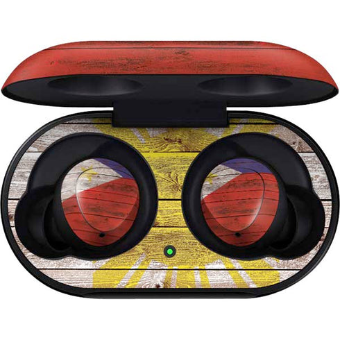 Philippines Flag Dark Wood Galaxy Buds Skin