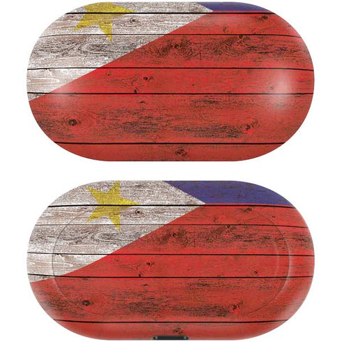 Philippines Flag Dark Wood Galaxy Buds Skin