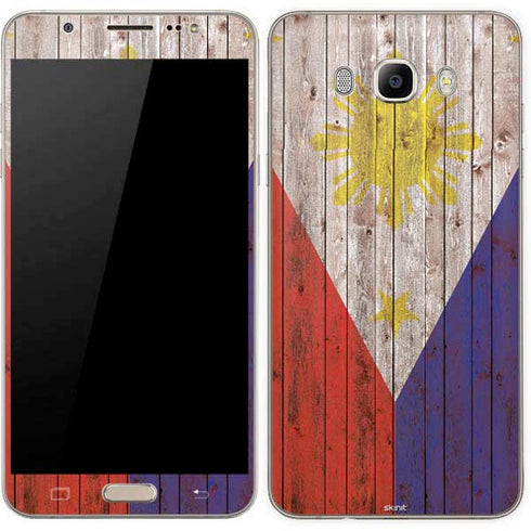 Philippines Flag Dark Wood Galaxy J7 Skin