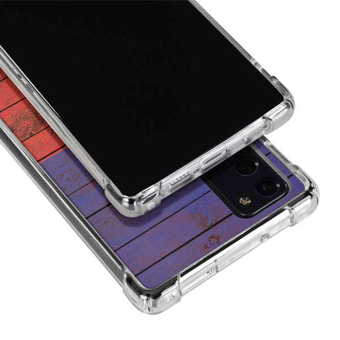 Philippines Flag Dark Wood Galaxy Note20 5G Clear Case