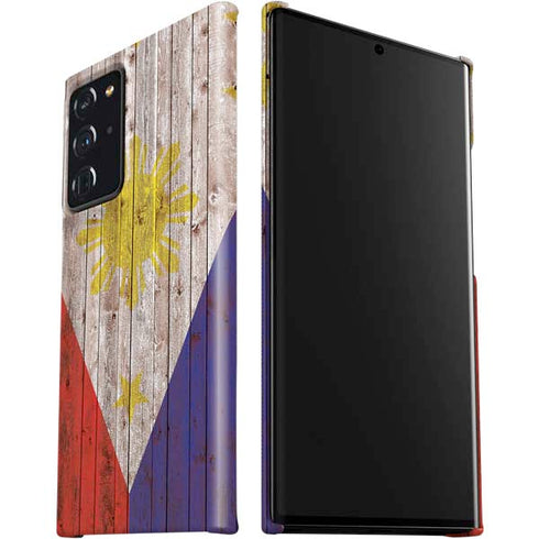 Philippines Flag Dark Wood Galaxy Note20 Ultra 5G Lite Case