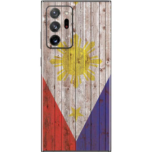 Philippines Flag Dark Wood Galaxy Note20 Ultra 5G Skin