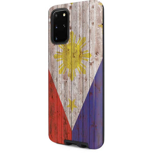 Philippines Flag Dark Wood Galaxy S20 Plus Pro Case