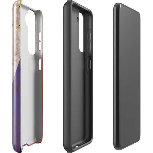 Philippines Flag Dark Wood Galaxy S21 FE Pro Case