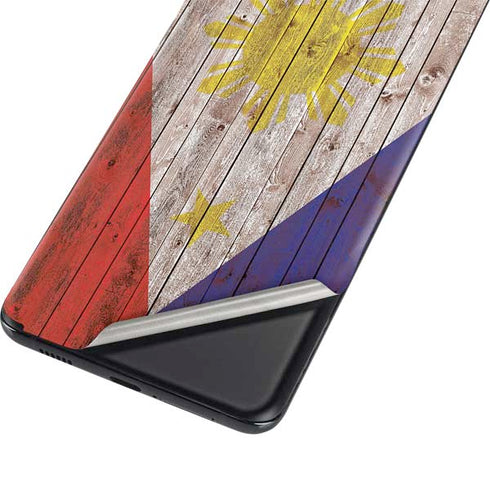 Philippines Flag Dark Wood Galaxy S21 Plus 5G Skin
