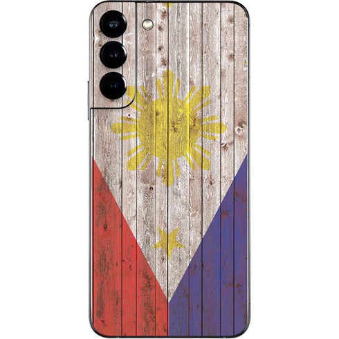 Philippines Flag Dark Wood Galaxy S22 Plus Skin