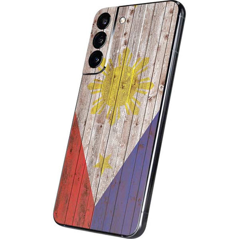 Philippines Flag Dark Wood Galaxy S22 Plus Skin