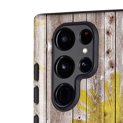 Philippines Flag Dark Wood Galaxy S22 Ultra Pro Case
