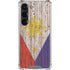 Philippines Flag Dark Wood Galaxy S23 Clear Case