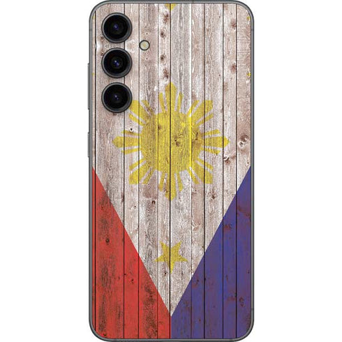 Philippines Flag Dark Wood Galaxy S23 FE Skin