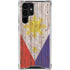 Philippines Flag Dark Wood Galaxy S24 Ultra Clear Case