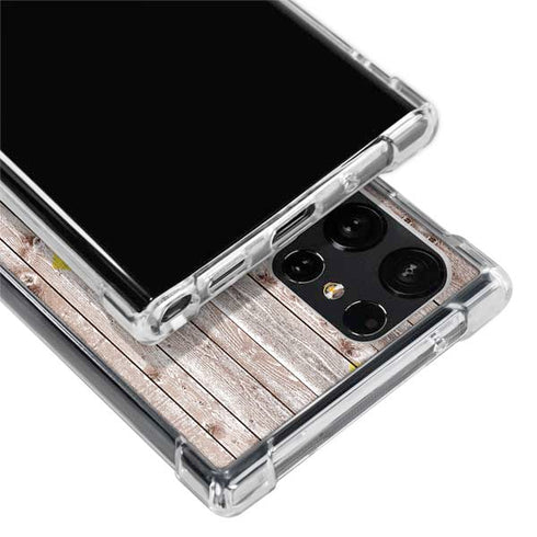 Philippines Flag Dark Wood Galaxy S24 Ultra Clear Case