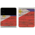 Philippines Flag Dark Wood Galaxy Z Flip3 5G Skin