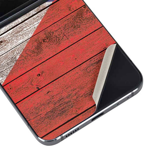 Philippines Flag Dark Wood Galaxy Z Flip5 5G Skin