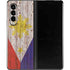 Philippines Flag Dark Wood Galaxy Z Fold3 5G Skin