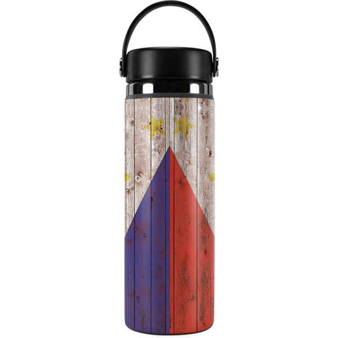 Philippines Flag Dark Wood Hydro Flask 20oz Wide Mouth Skin