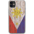 Philippines Flag Dark Wood iPhone 11 Clear Case