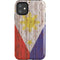 Philippines Flag Dark Wood iPhone 11 Impact Case