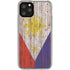 Philippines Flag Dark Wood iPhone 11 Pro Clear Case