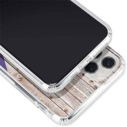 Philippines Flag Dark Wood iPhone 11 Pro Clear Case