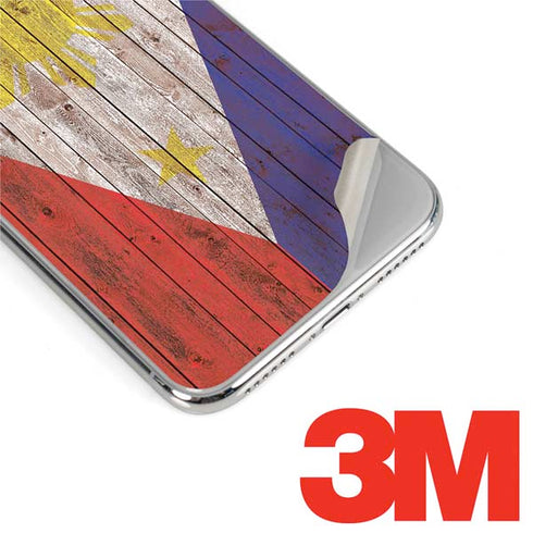 Philippines Flag Dark Wood iPhone 11 Pro Skin