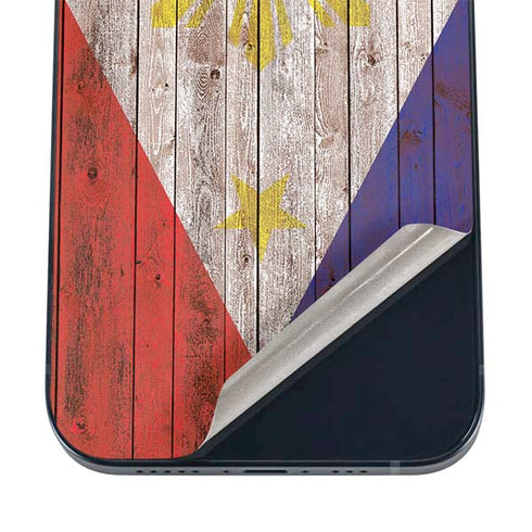 Philippines Flag Dark Wood iPhone 12 Mini Skin