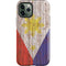Philippines Flag Dark Wood iPhone 12 Pro Max Impact Case