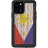 Philippines Flag Dark Wood iPhone 12 Pro Waterproof Case
