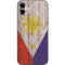 Philippines Flag Dark Wood iPhone 12 Skin