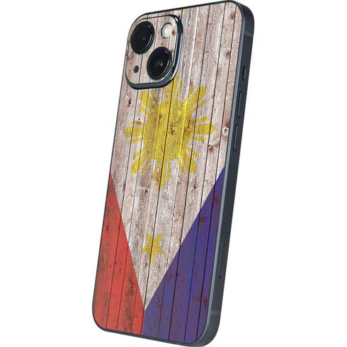 Philippines Flag Dark Wood iPhone 13 Mini Skin