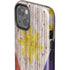 Philippines Flag Dark Wood iPhone 15 Plus Impact Case