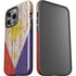 Philippines Flag Dark Wood iPhone 14 Pro Impact Case