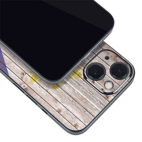 Philippines Flag Dark Wood iPhone 14 Skin
