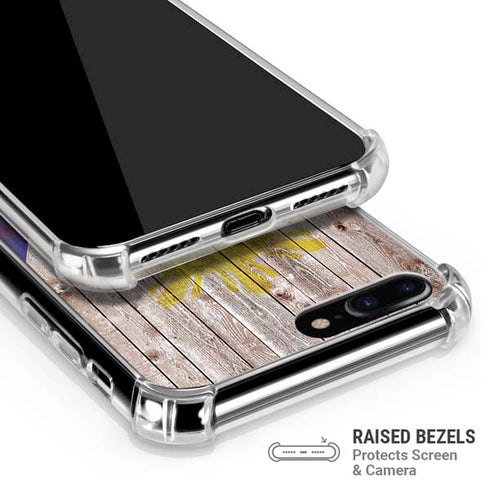 Philippines Flag Dark Wood iPhone 7/8 Plus Clear Case