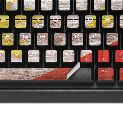 Philippines Flag Dark Wood K95 RGB PLATINUM Mechanical Gaming Keyboard Skin