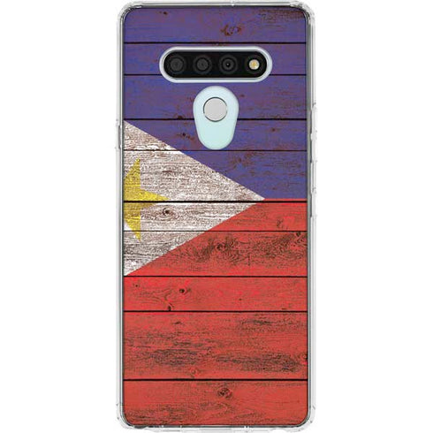 Philippines Flag Dark Wood LG Stylo 6 Clear Case
