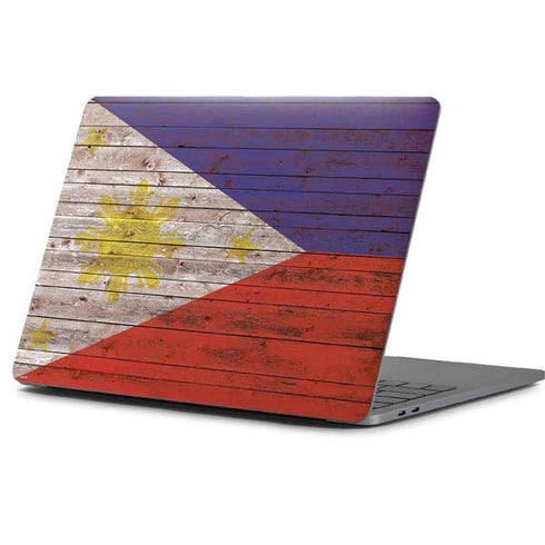 Philippines Flag Dark Wood Apple MacBook Pro 13-inch Skin