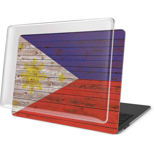 Philippines Flag Dark Wood MacBook Pro 15in (2016-19) Case plus Skin