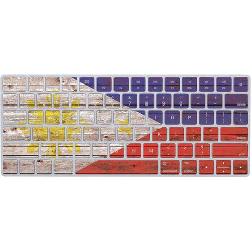 Philippines Flag Dark Wood Magic Keyboard Skin