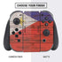 Philippines Flag Dark Wood Nintendo Switch Bundle Skin