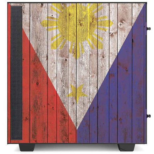 Philippines Flag Dark Wood NZXT H510 Compact ATX Mid-Tower Case Skin