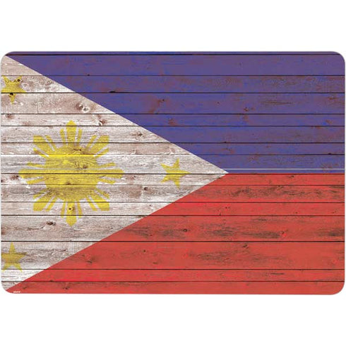 Philippines Flag Dark Wood Surface Laptop Studio Skin