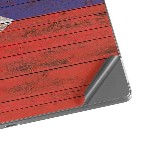Philippines Flag Dark Wood Surface Pro 8 Skin