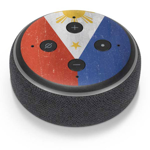 Philippines Flag Distressed Amazon Echo Dot Skin